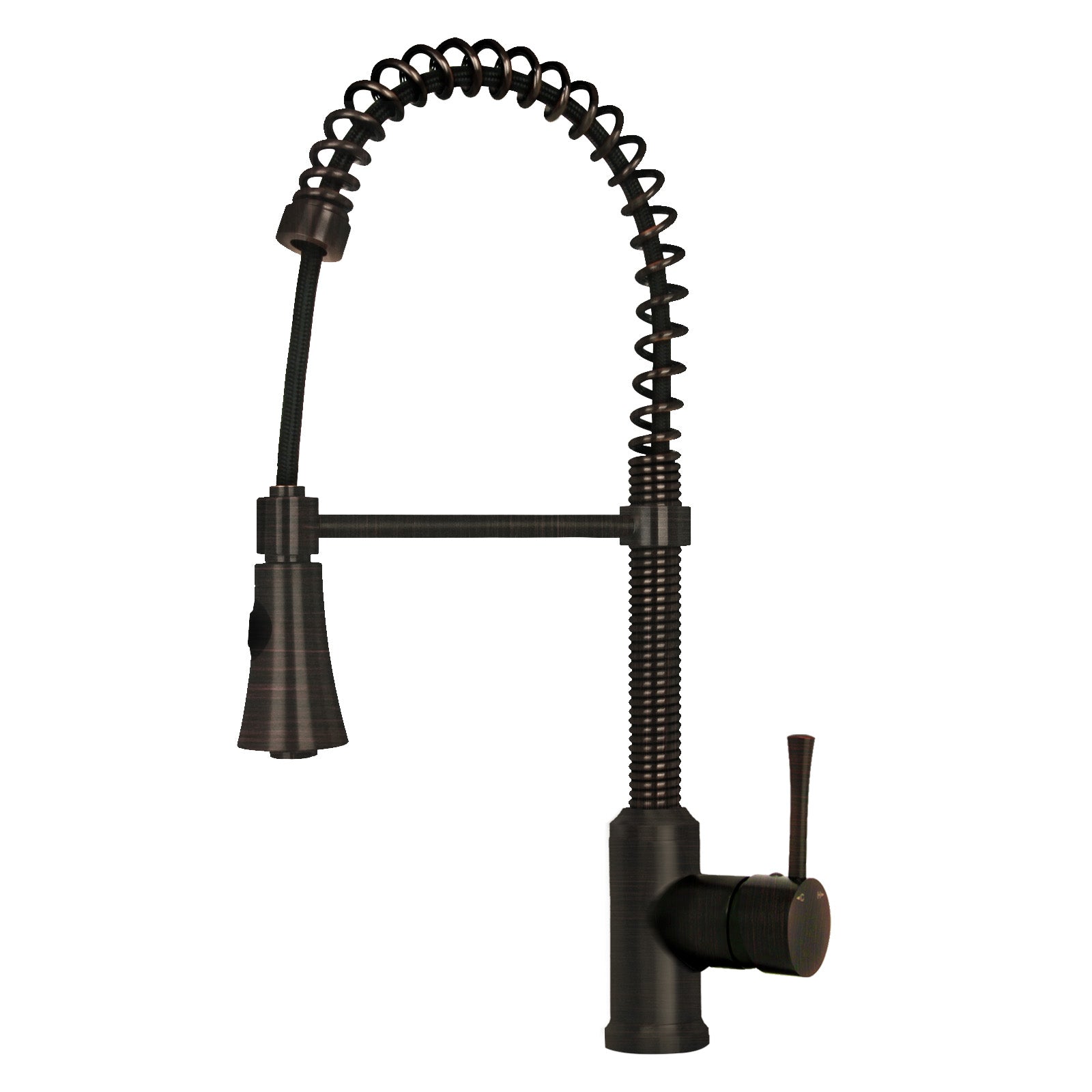 Copper Pre-Rinse Spring Kitchen Faucet, Single Level Solid Brass Kitchen Sink Faucets with Pull Down Sprayer - AK96565C