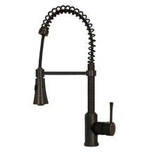 Copper Pre-Rinse Spring Kitchen Faucet, Single Level Solid Brass Kitchen Sink Faucets with Pull Down Sprayer - AK96565C