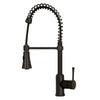 Copper Pre-Rinse Spring Kitchen Faucet, Single Level Solid Brass Kitchen Sink Faucets with Pull Down Sprayer - AK96565C
