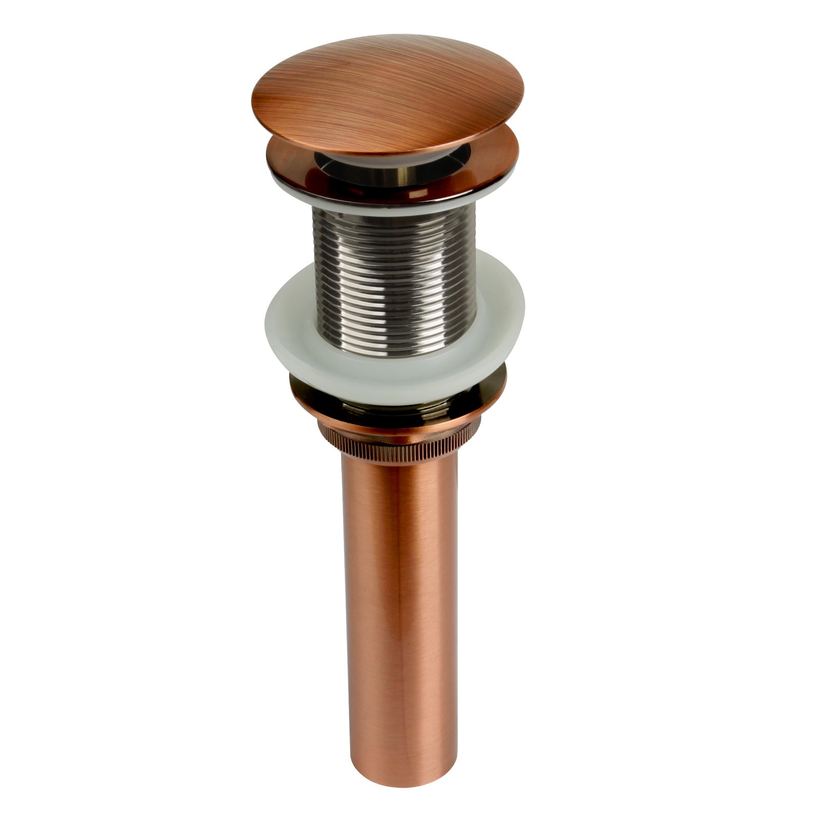 Copper Push Button Bathroom Sink Drain Stopper Without Overflow - AK82001C