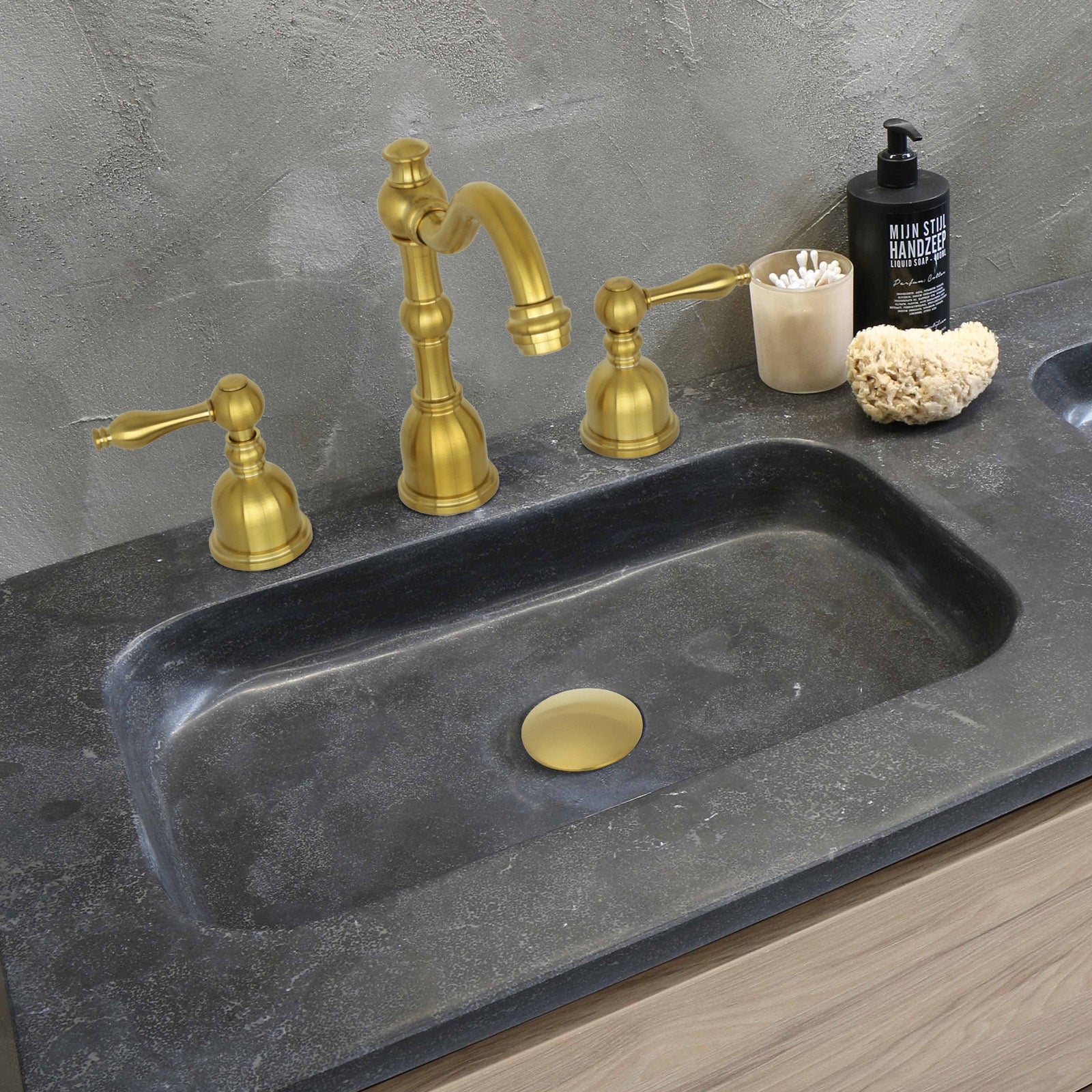 Matte Black Pop up Drain Stopper With Overflow - AK82011MB