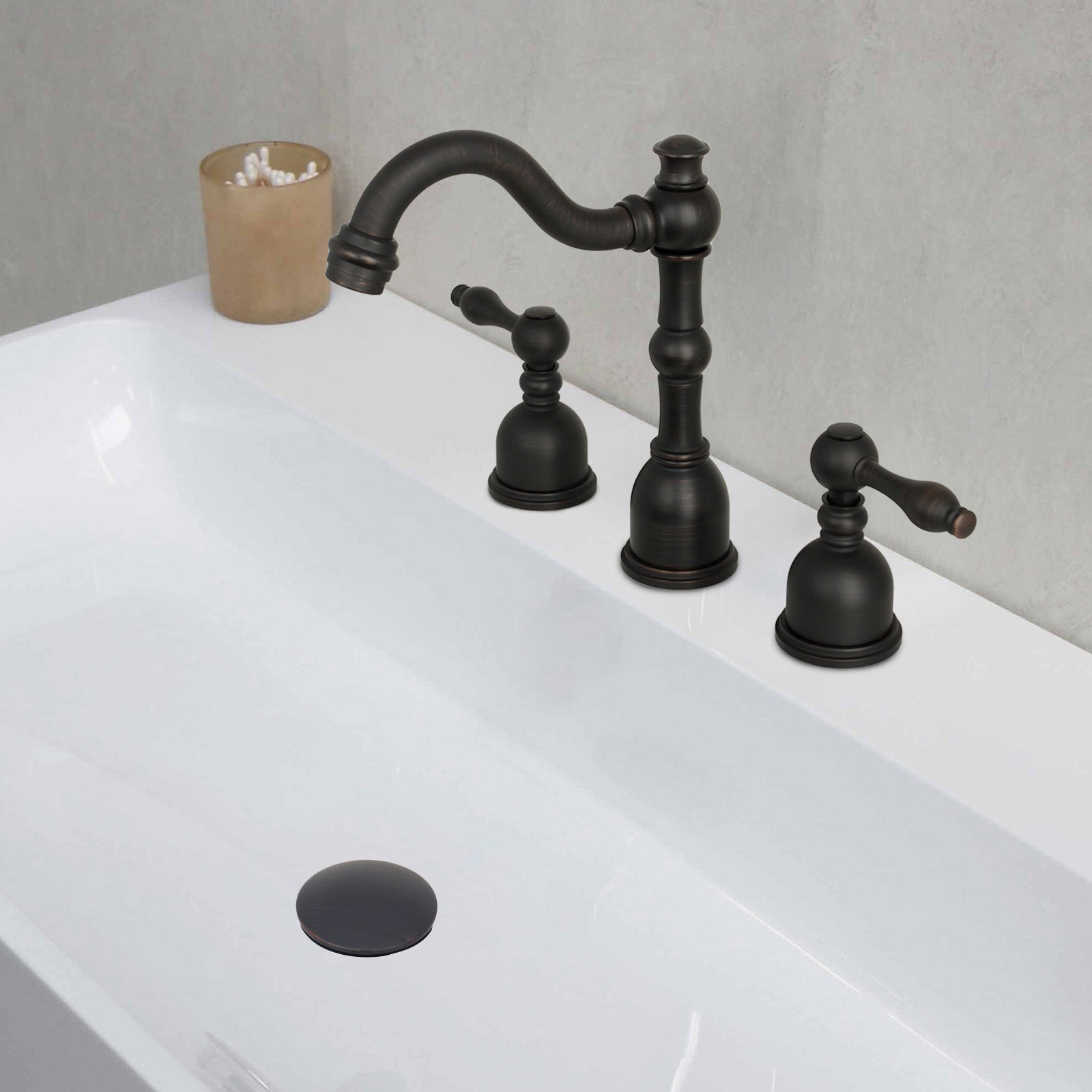 Matte Black Pop up Drain Stopper With Overflow - AK82011MB