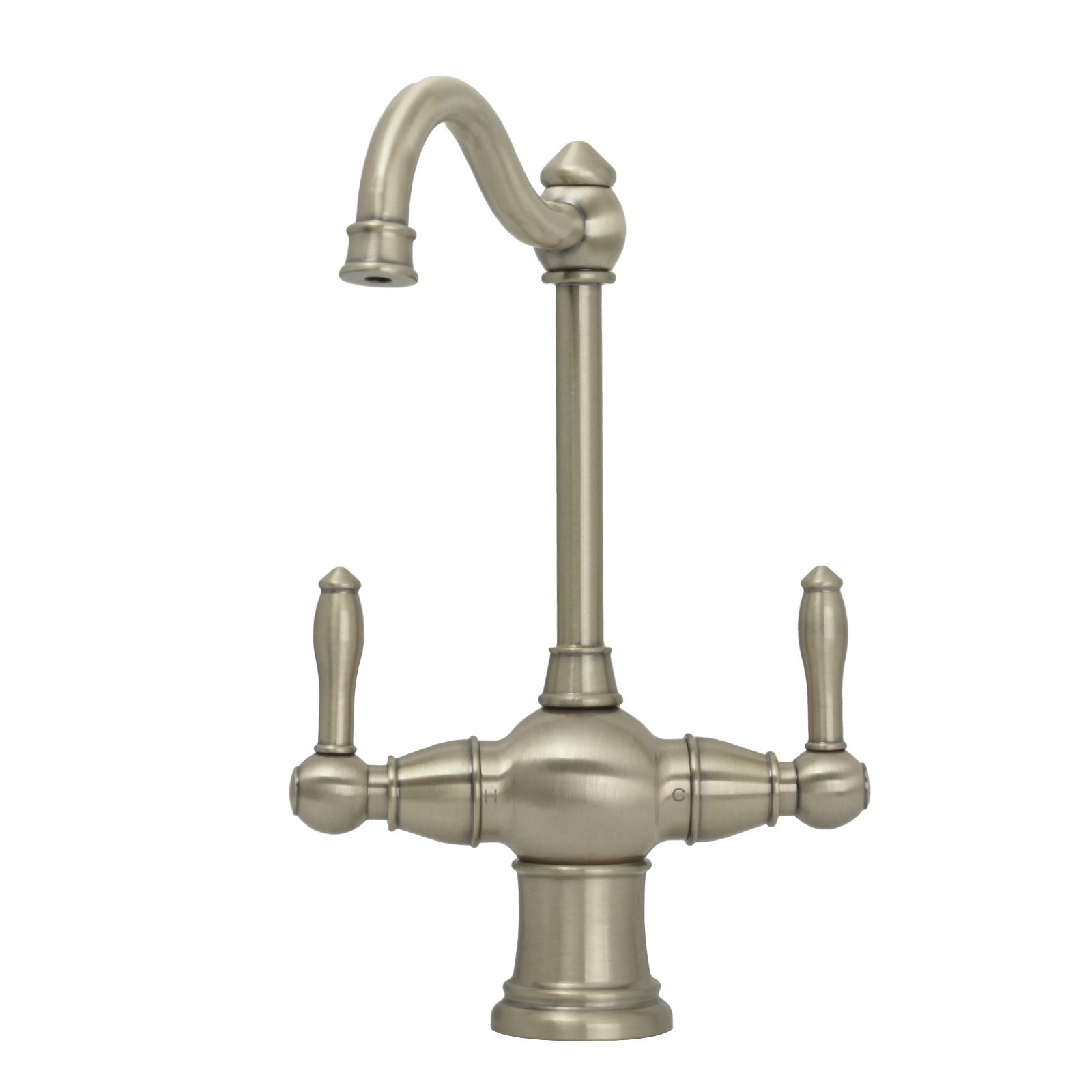 Two-Handles Copper Drinking Water Filter Faucet, Dual Lever Hot and Cold Water Faucet for Instant Hot Water Tank Dispenser & Filtration System