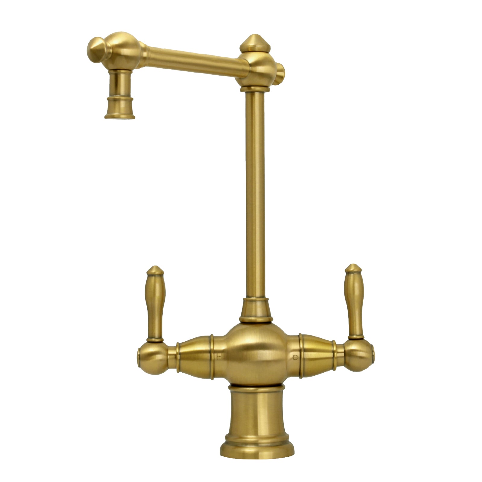 Two-Handles Copper Drinking Water Filter Faucet, Dual Lever Hot and Cold Water Faucet for Instant Hot Water Tank Dispenser & Filtration System-AK96218P1C