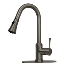 Copper Pull Out Kitchen Faucet with Deck Plate, Single Level Solid Brass Kitchen Sink Faucets with Pull Down Sprayer-AK96466C