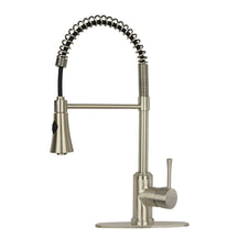 One-Handle Pre-Rinse Spring Brushed Gold Kitchen Faucet - AK96566-BTG