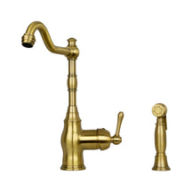 One-Handle Antique Bronze Widespread Kitchen Faucet with Side Sprayer - AK96918AB