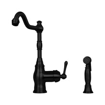 One-Handle Oil Rubbed Bronze Widespread Kitchen Faucet with Side Sprayer - AK96918-ORB