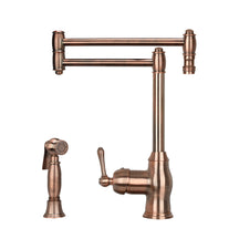 One-Handle Copper Pot Filler Kitchen Faucet with Side Sprayer - AK96918P1