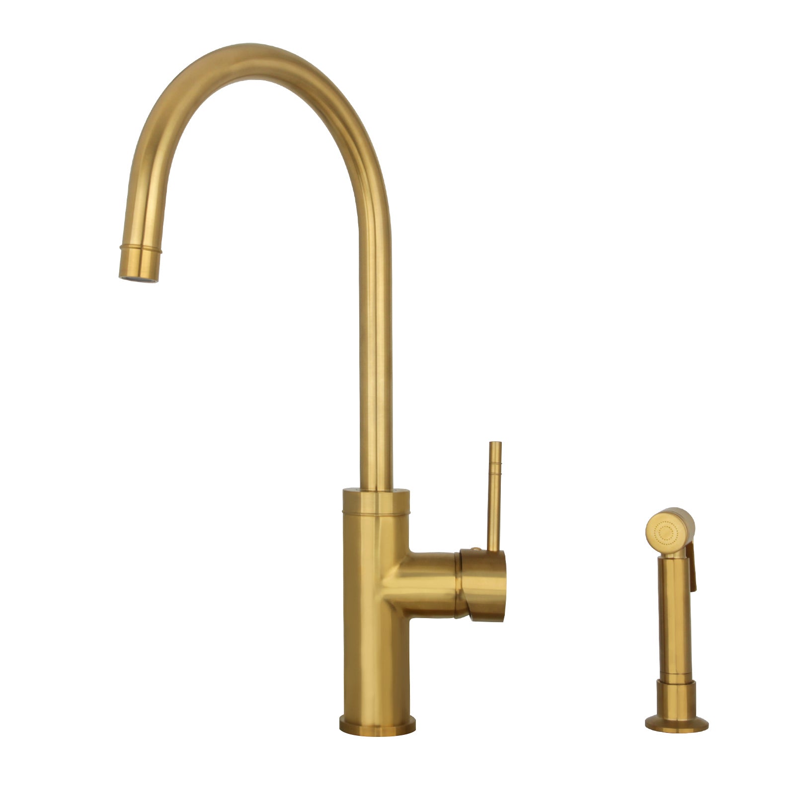 One-Handle Copper Widespread Kitchen Faucet with Side Sprayer-AK96966C