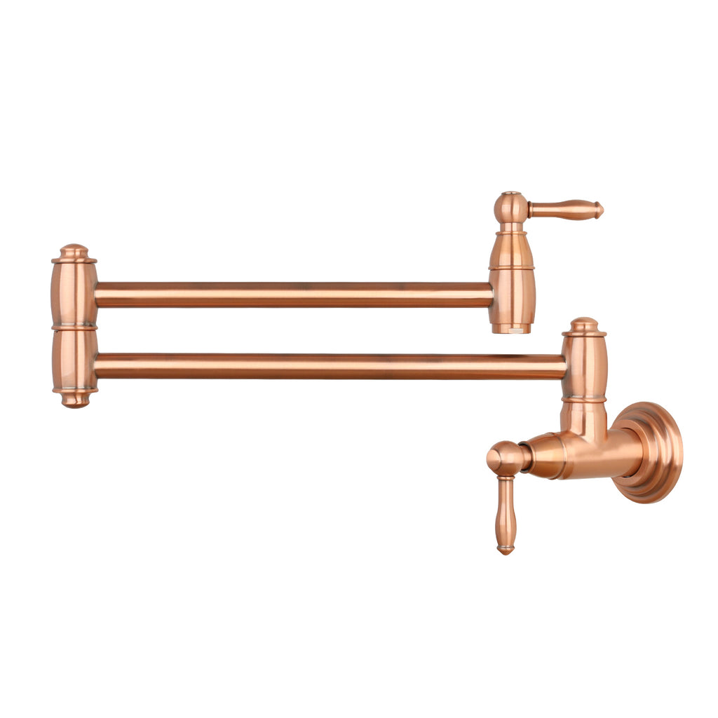 Copper Pot Filler Kitchen Faucet Wall-Mounted