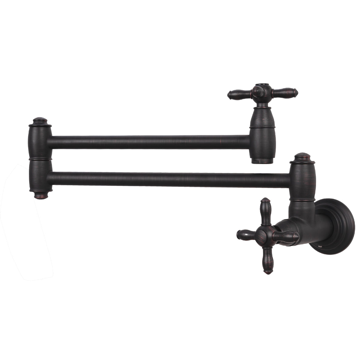 Pot Filler Faucet Solid Brass Wall Mount Kitchen Faucets with Double Stretchable Joint Swing Arms
