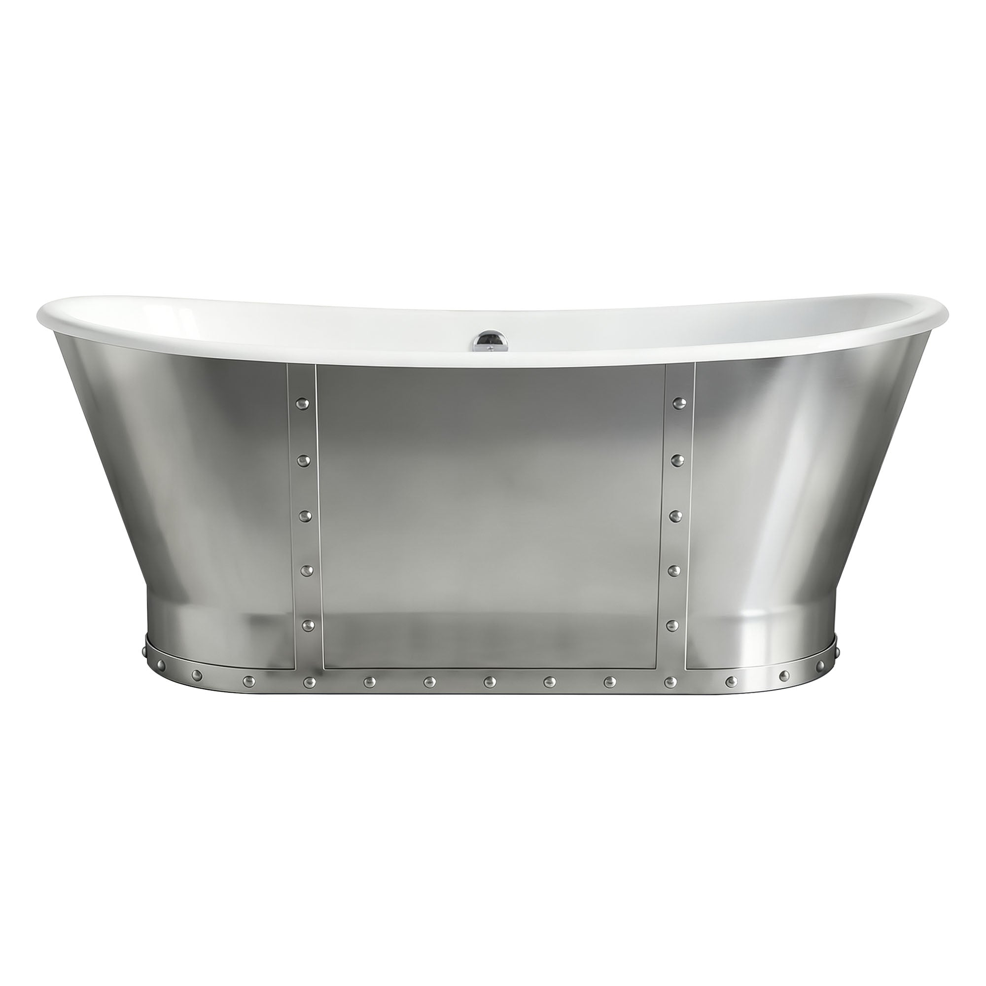 AKICON 67" Cast Iron Freestanding Bathtub, Drain and Overflow Kit Included