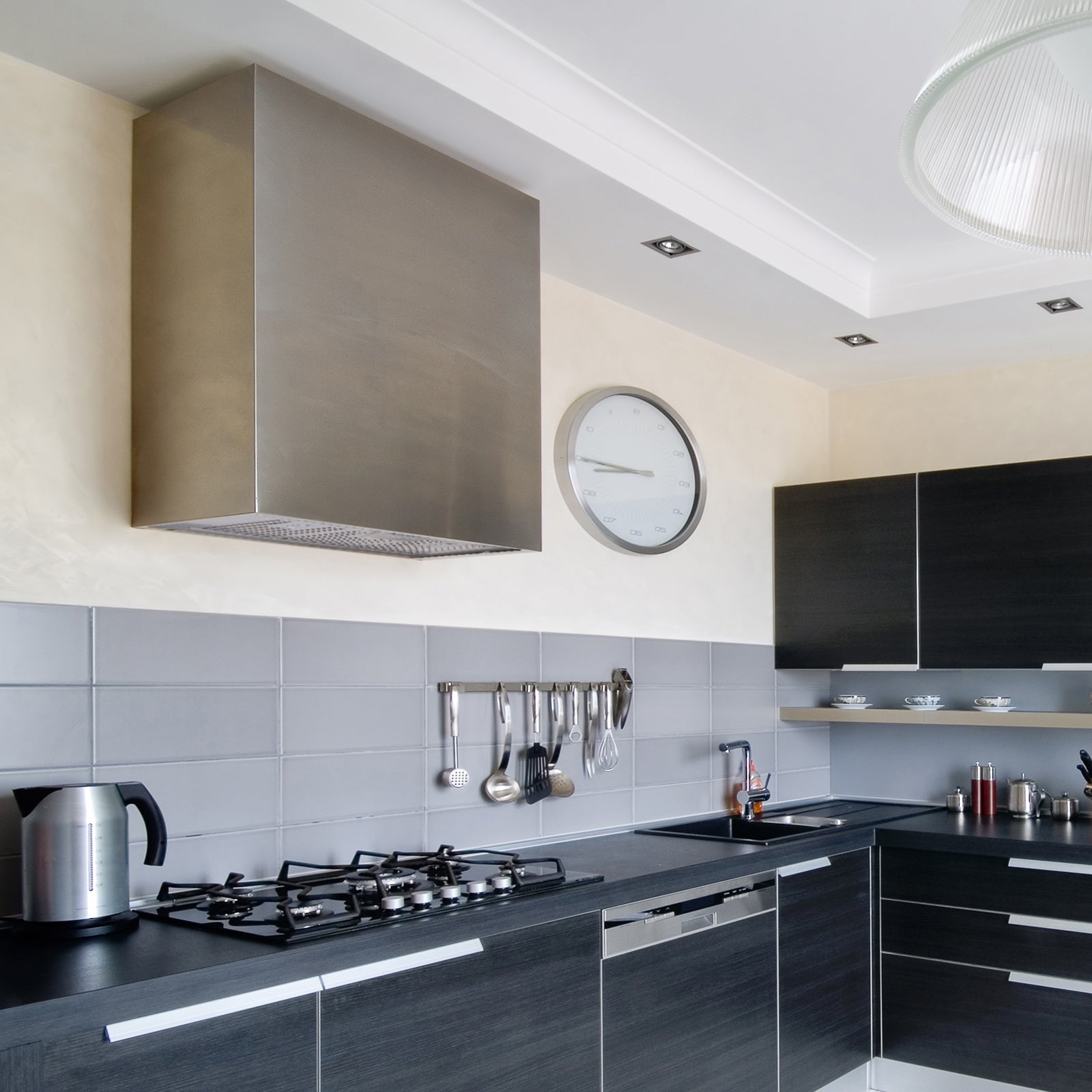 Akicon 30" Stainless Steel Range Hood, Modern Box Kitchen Hood with Powerful Vent Motor, Wall Mount, 30”W*30”H*14"D, Brushed Stainless