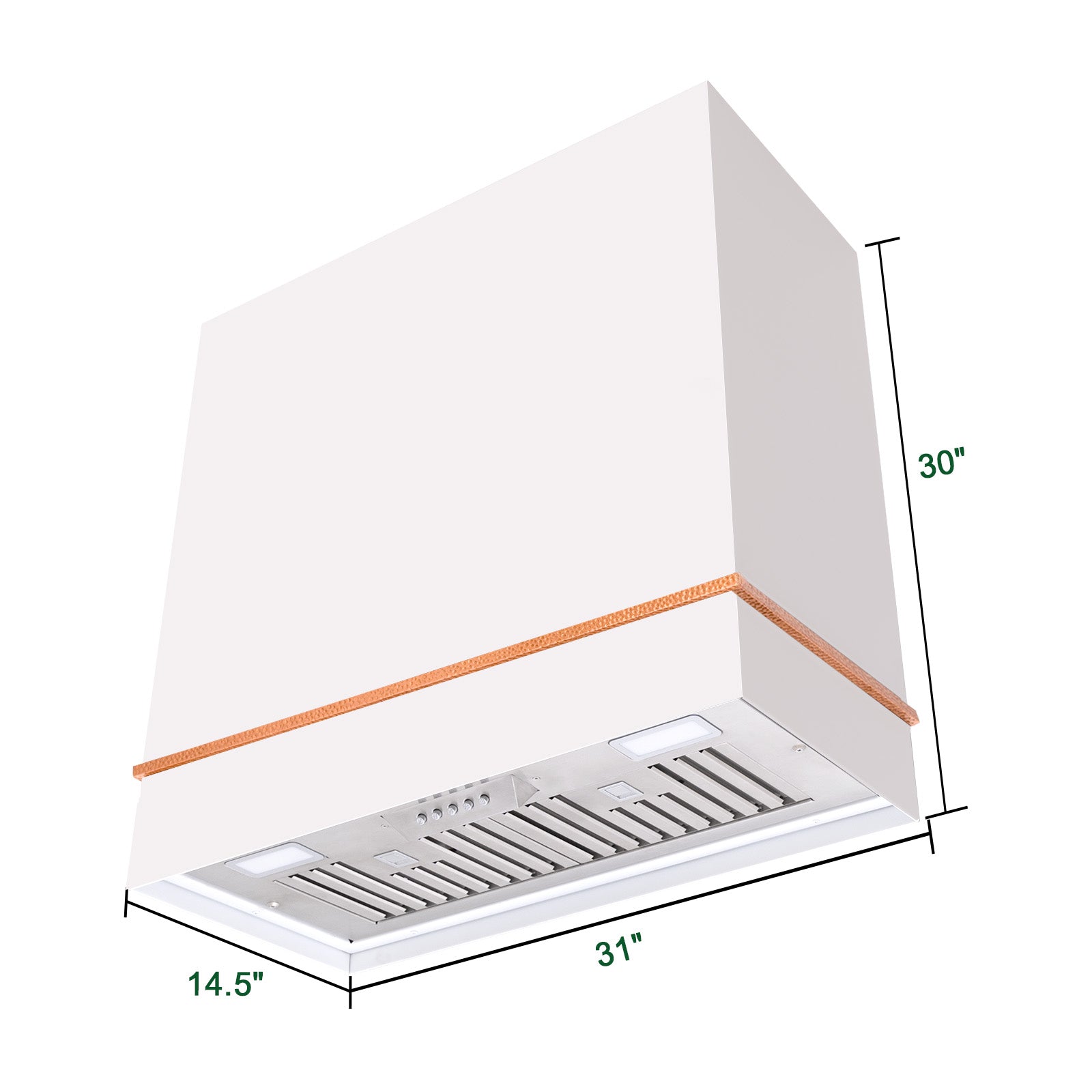 Akicon Range Hood 30", Ultra Quite Stainless Steel Kitchen Hood One Stacks with LED Light & Dishwasher-Safe Filters, Hood Vents for Kitchen, 3 Speeds, 600 CFM