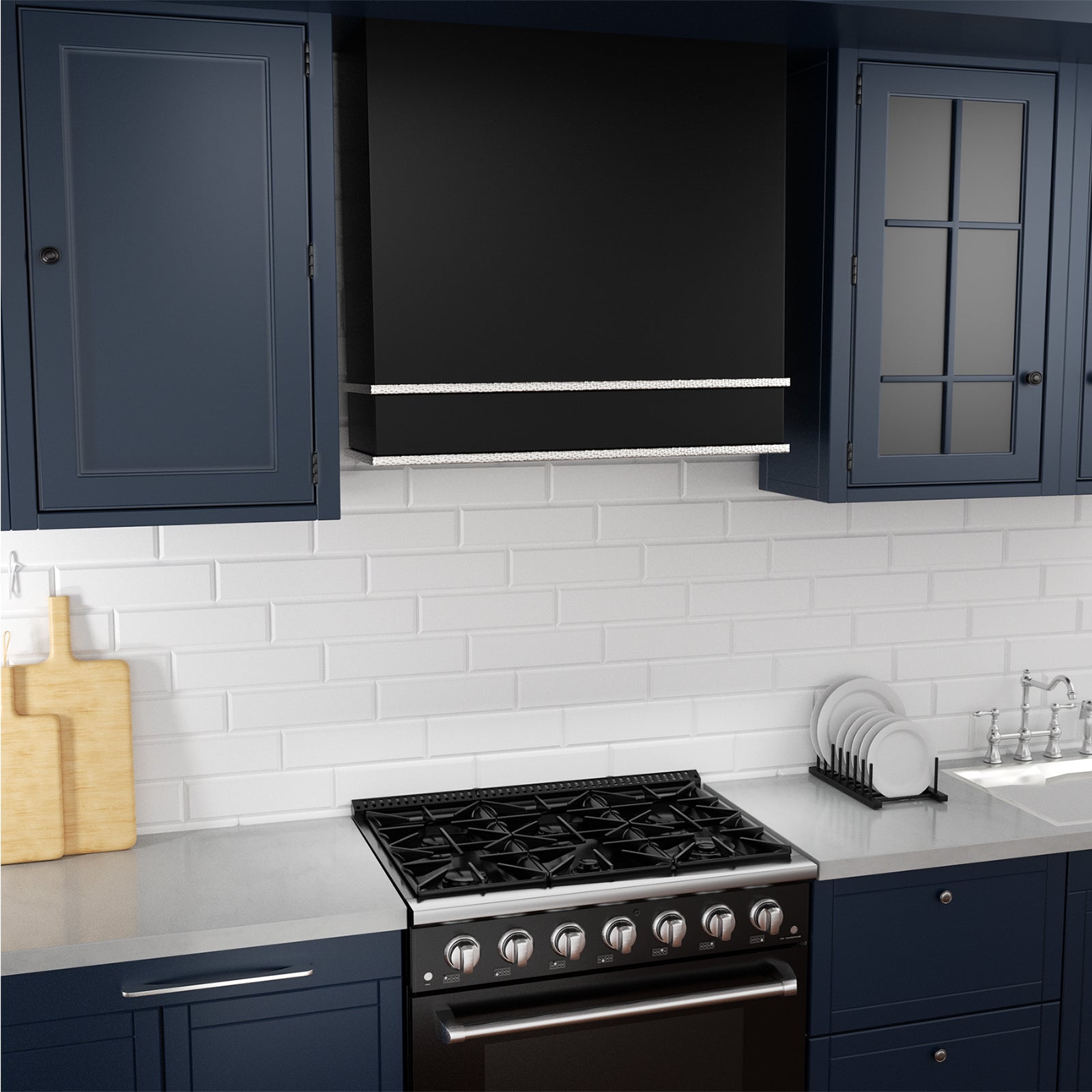 Akicon 30" Stainless Steel Wall Mount Range Hood with 600 CFM Vent Hood - AK-HS30HB-JB