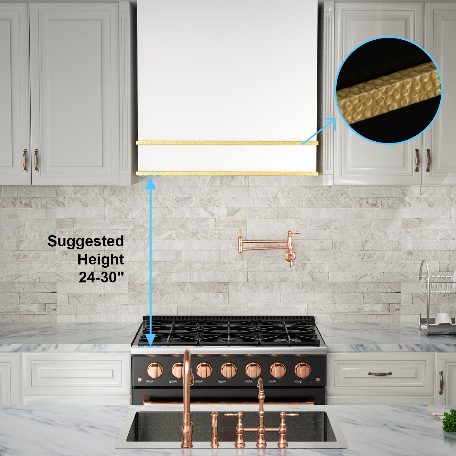 Akicon 30" Stainless Steel Wall Mount Range Hood with 600 CFM Vent Hood - AK-HS30HB-SW