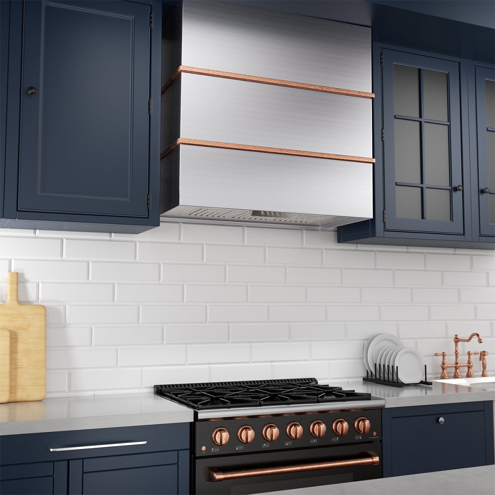 Akicon 30" Stainless Steel Wall Mount Range Hood with 600 CFM Vent Hood - AK-HS30HC-BS