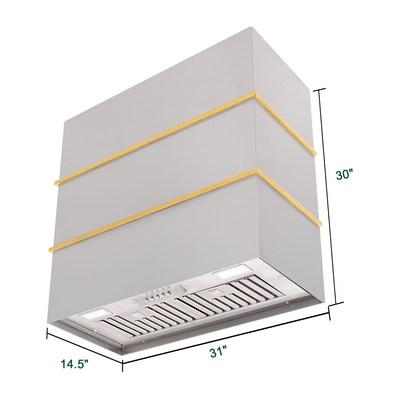 Akicon 30" Stainless Steel Wall Mount Range Hood with 600 CFM Vent Hood - AK-HS30HC