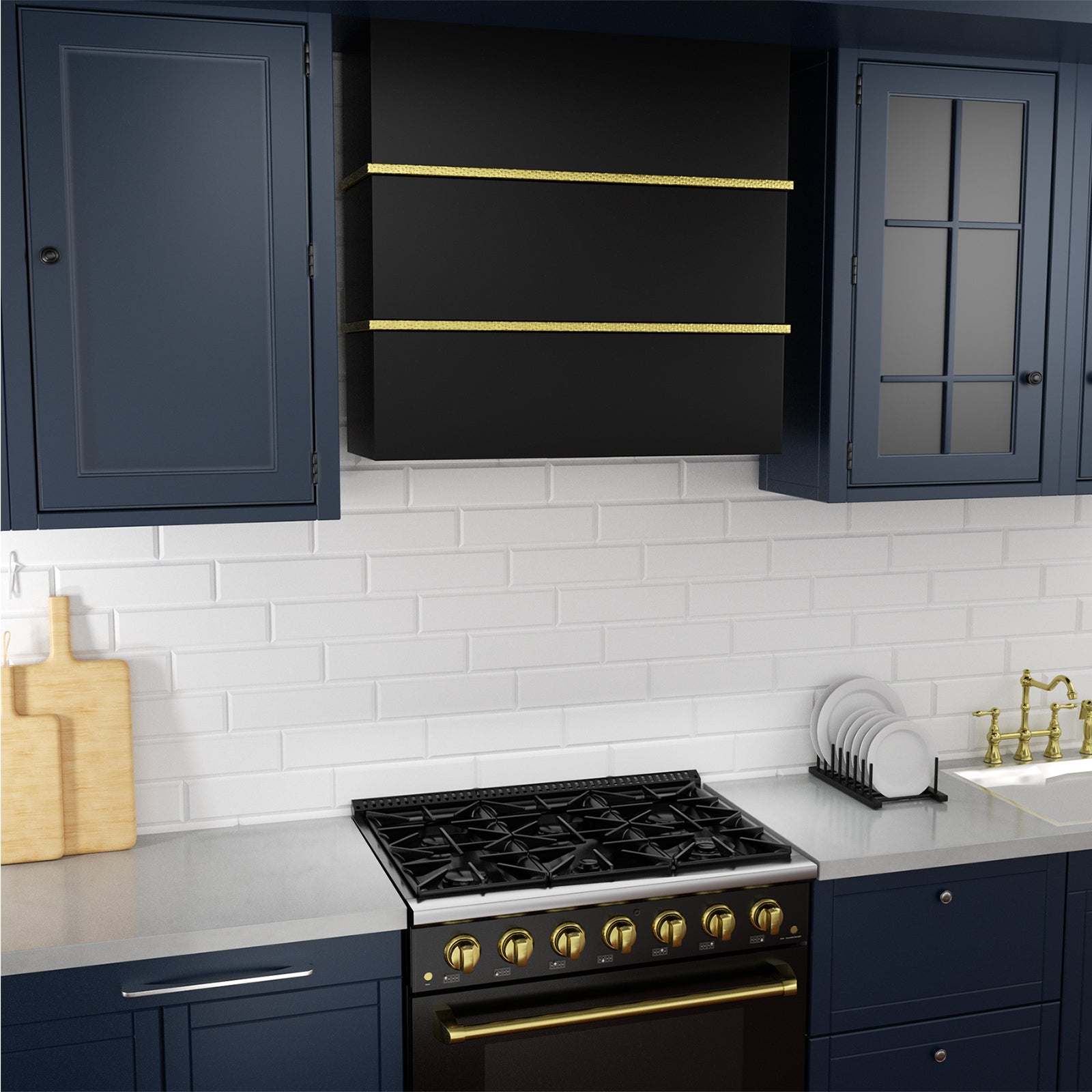 Akicon 30" Stainless Steel Wall Mount Range Hood with 600 CFM Vent Hood - AK-HS30HC-JB