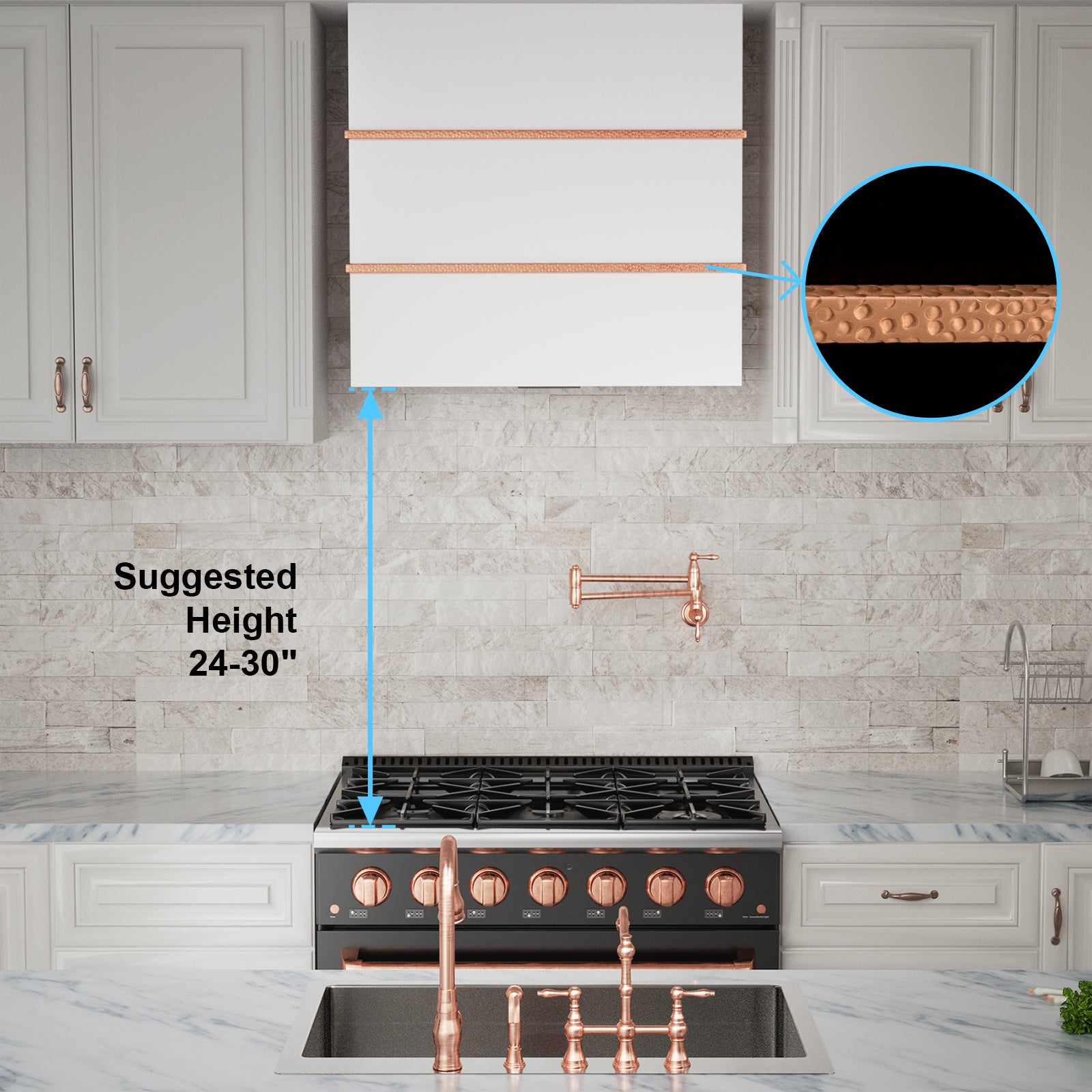 Akicon 30" Stainless Steel Wall Mount Range Hood with 600 CFM Vent Hood - AK-HS30HC-SW