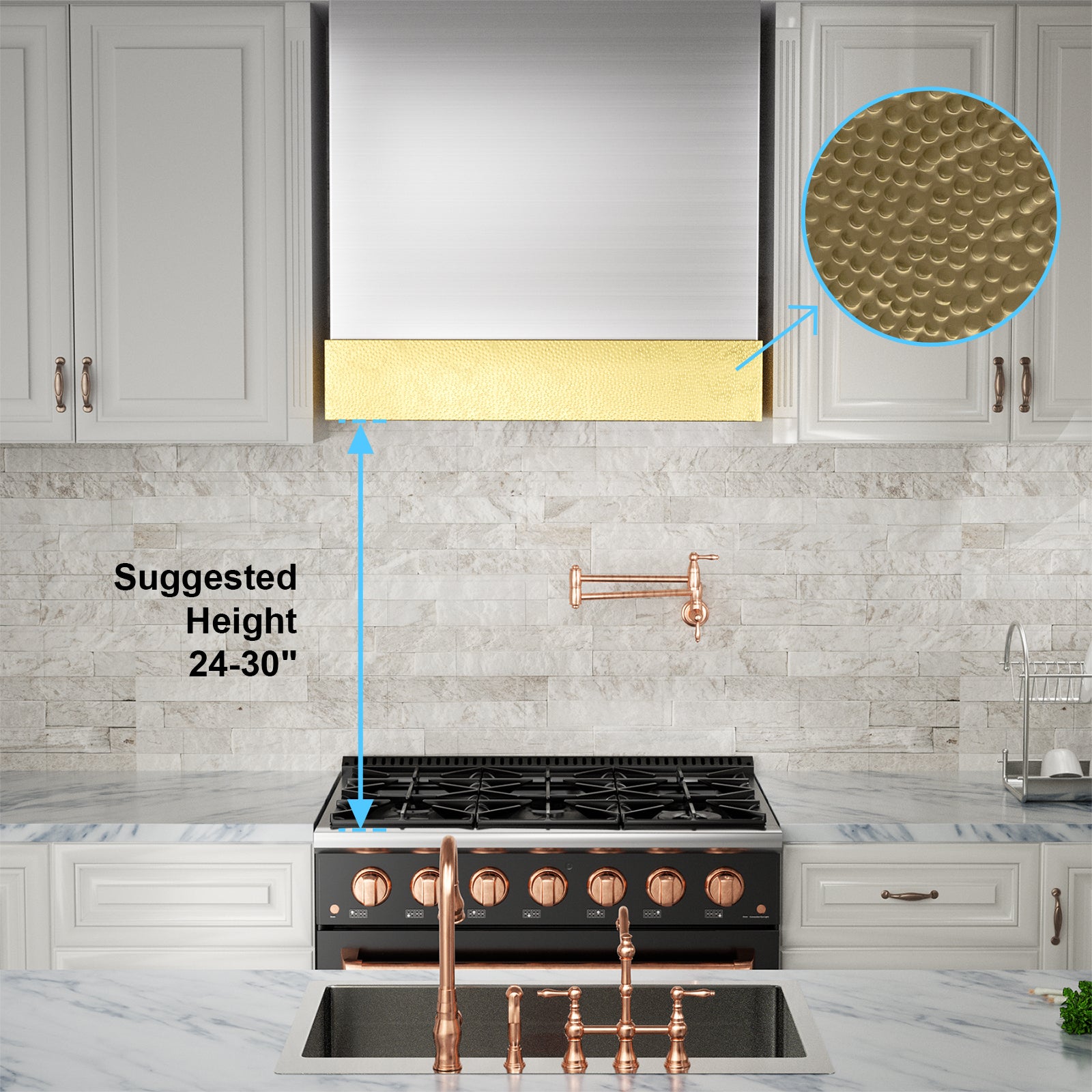 Akicon 30" Stainless Steel Wall Mount Range Hood with 600 CFM Vent Hood - AK-HS30HD-BS
