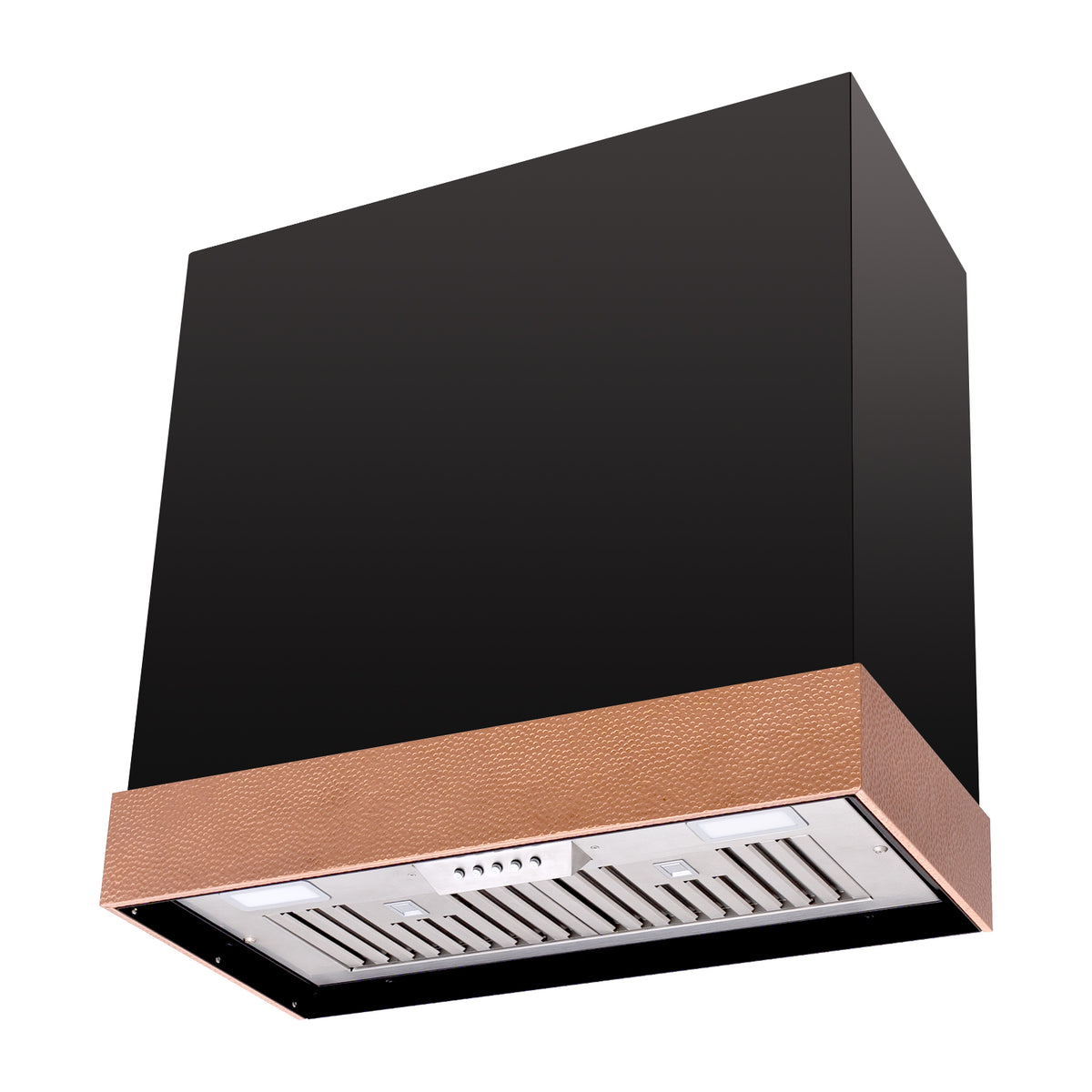 Akicon Stainless Steel Range Hood 30 inch & Thick Stacks, 3 Speed Fan with LED, Modern Box 600 CFM Hood with Powerful Motor