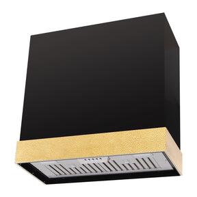 Akicon Stainless Steel Range Hood 30 inch & Thick Stacks, 3 Speed Fan with LED, Modern Box 600 CFM Hood with Powerful Motor