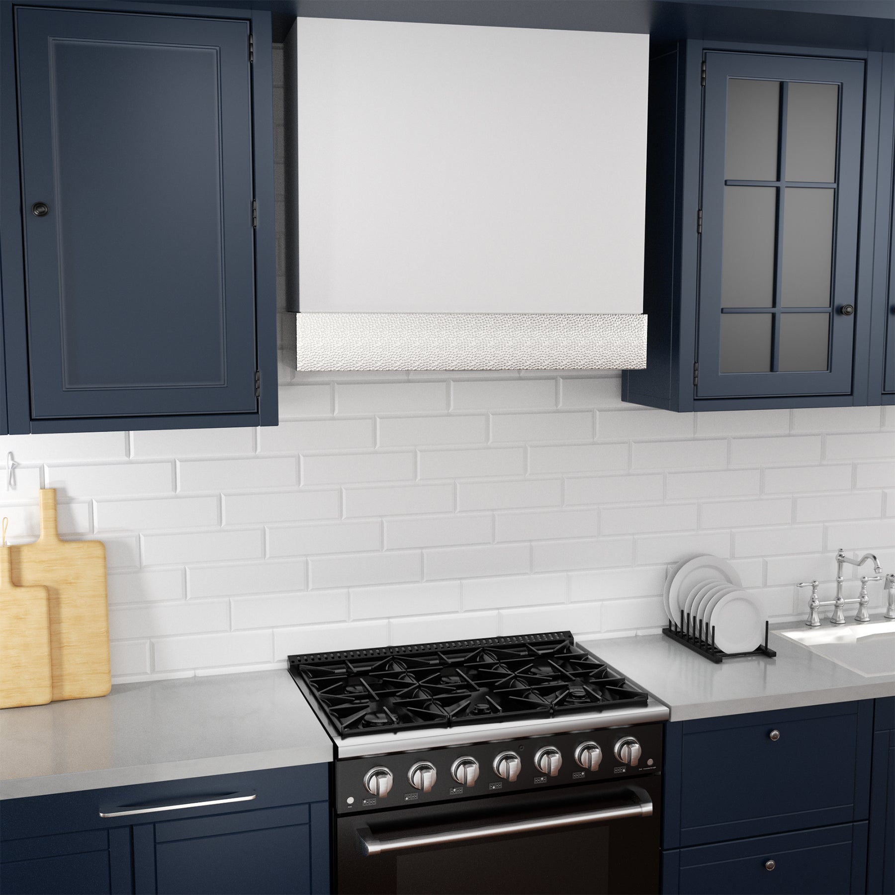 Akicon 30" Stainless Steel Wall Mount Range Hood with 600 CFM Vent Hood - AK-HS30HD-SW