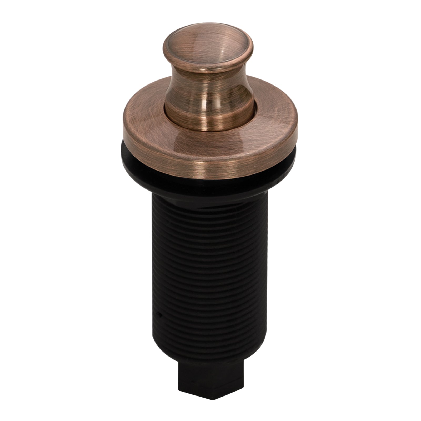 Akicon Copper Garbage Disposal Air Switch Kit with Sink Top Waste Disposal On/Off Push Button with Brass Cover and Plastic