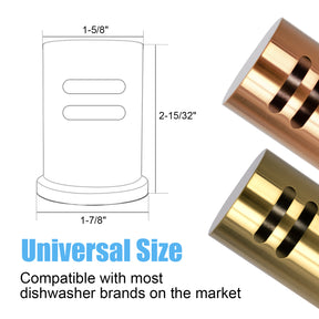 Akicon Brushed Gold Solid Brass Finish Kitchen Dishwasher Air Gap Cover Only, Air Gap Cover for Replacement, Skirted