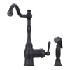 One-Handle Copper Widespread Kitchen Faucet with Side Sprayer - AK96918C