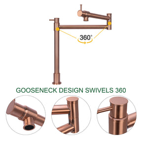 Copper Pot Filler Kitchen Faucet Deck-Mounted - AK98166