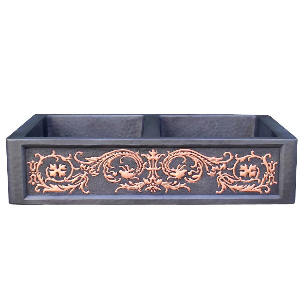 Akicon Double Bowl Undermount Kitchen Copper Sink -AKS604-C