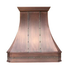 Custom copper range hood