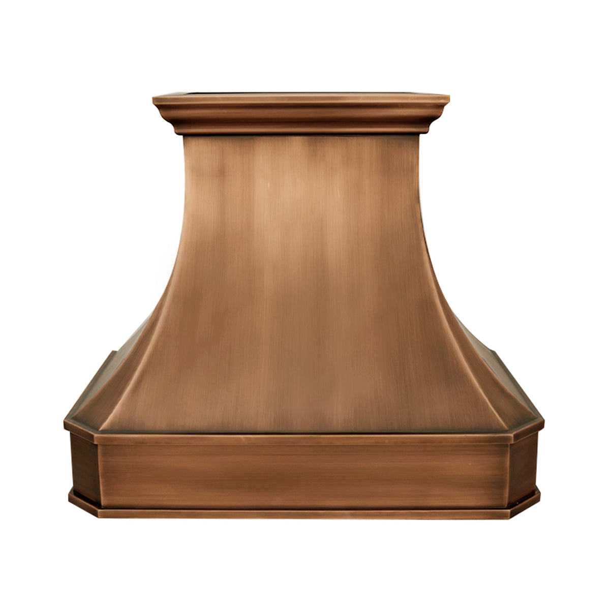 Akicon Copper range hood antique copper finish smooth