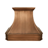 Akicon Copper range hood antique copper finish smooth