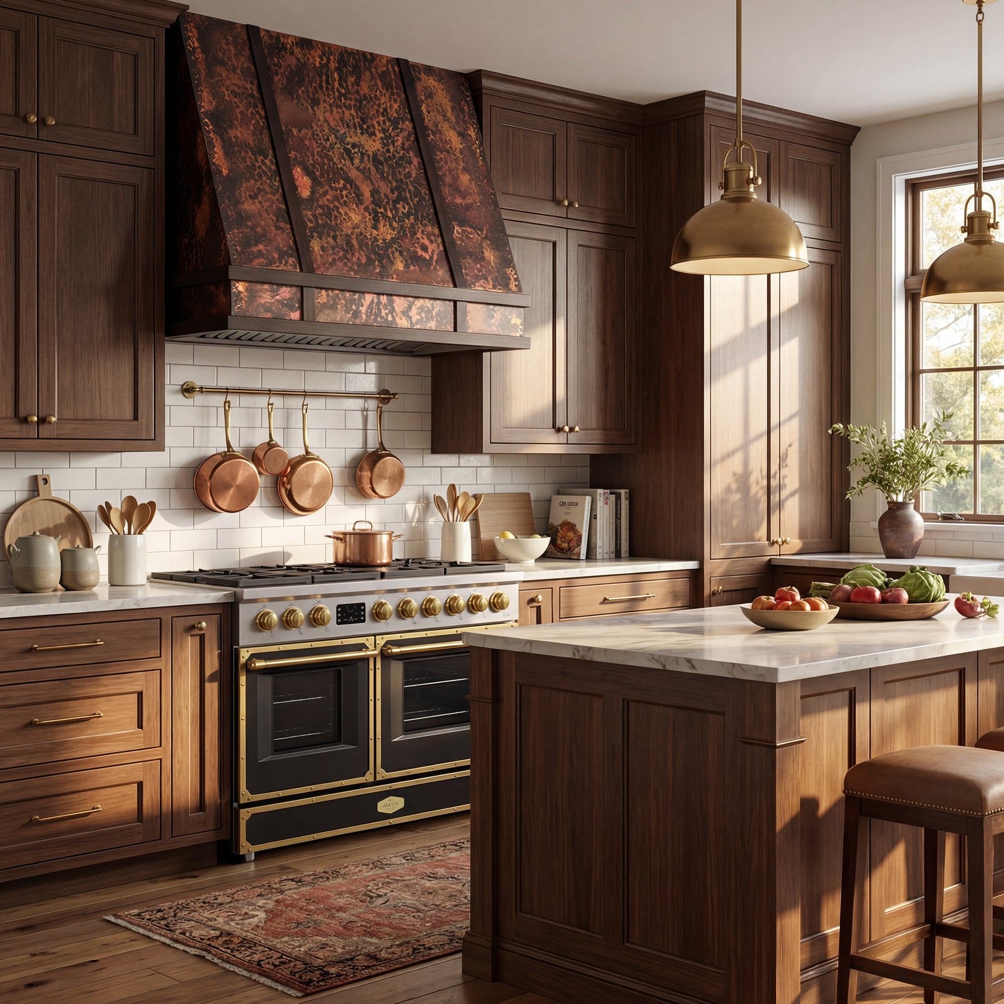 Custom Copper Range Hood Built for Luxury Home Kitchens