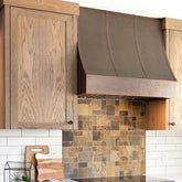 Custom copper range hood