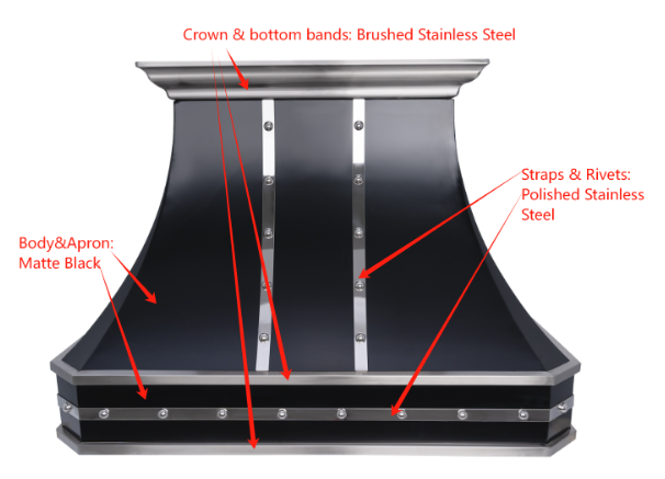 Custom stainless steel range hood for Cissy Thunander