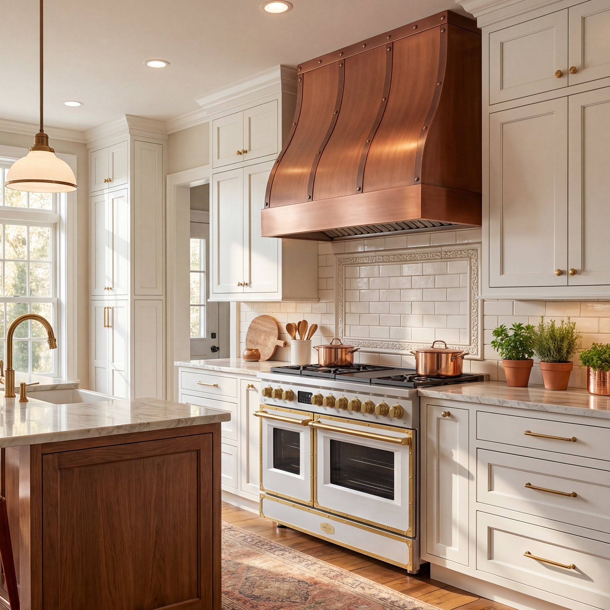 Handmade Copper Range Hood Elegant Kitchen Vent Hood