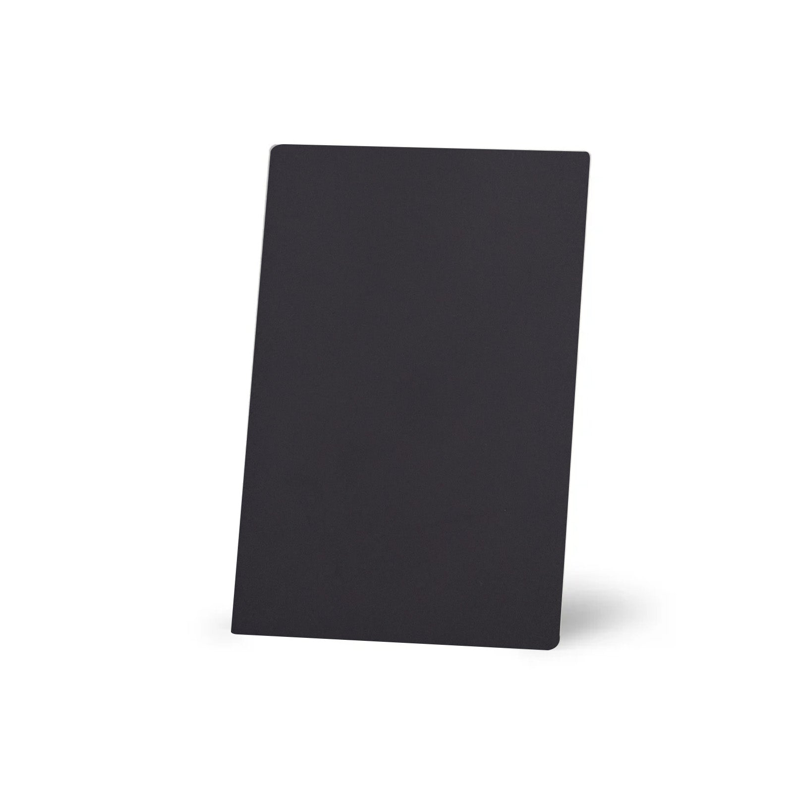 Matte black stainless steel sample for custom range hood