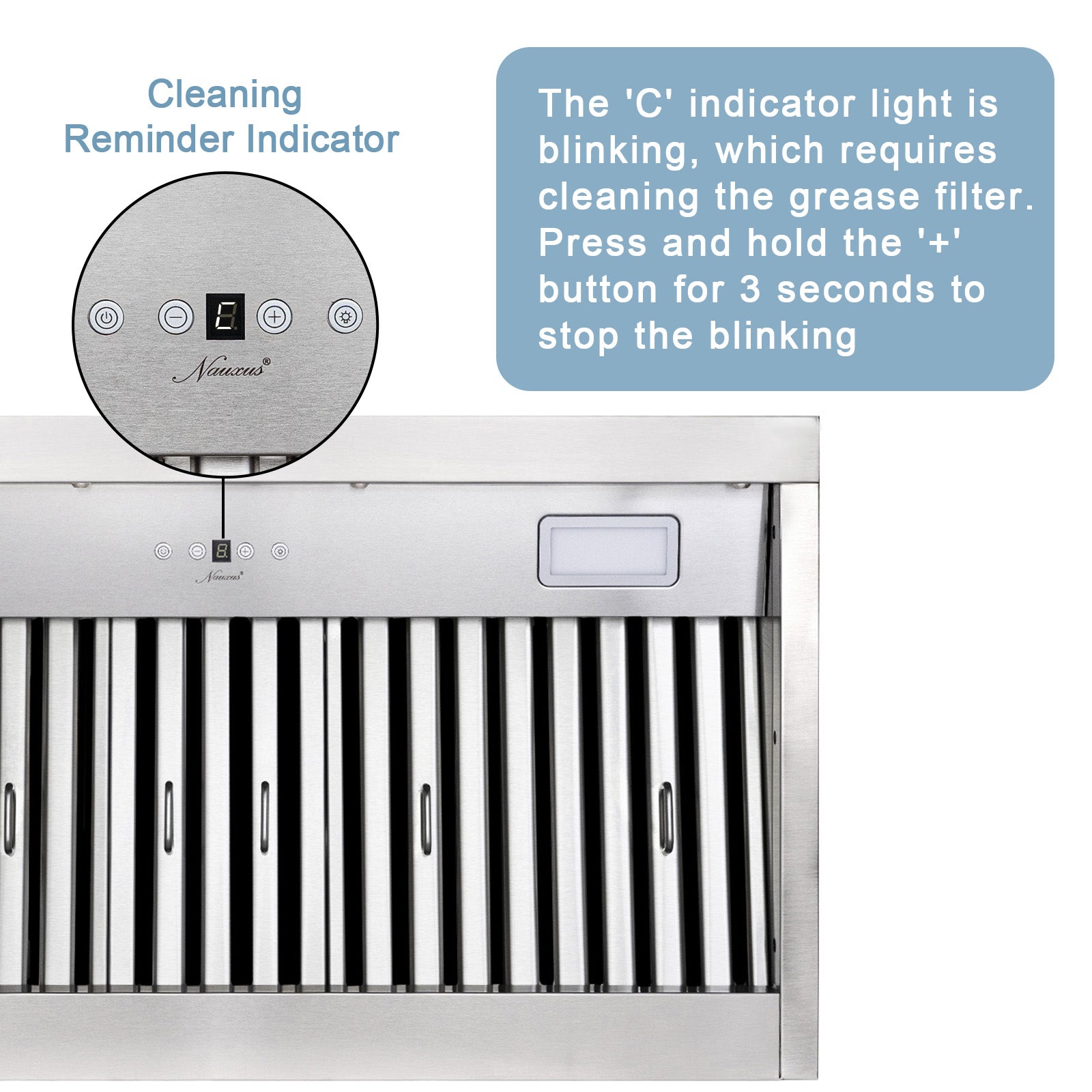 36" Range Hood Insert, Ultra Quiet Stainless Steel 6" Ducted with 600 CFM Powerful Suction-NX-19IL-36