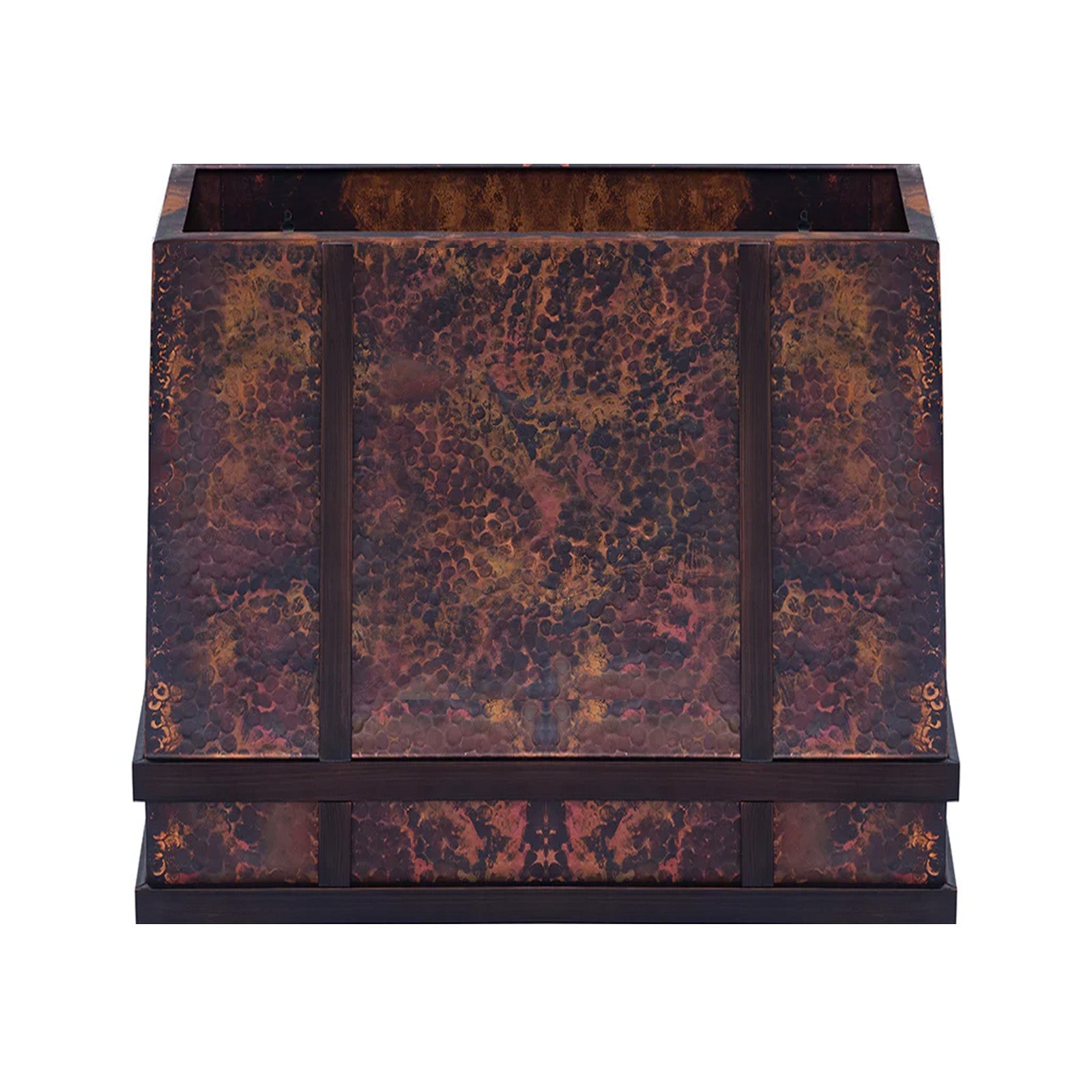 aged_copper_tapered_hood_custom_strap_design_36inch