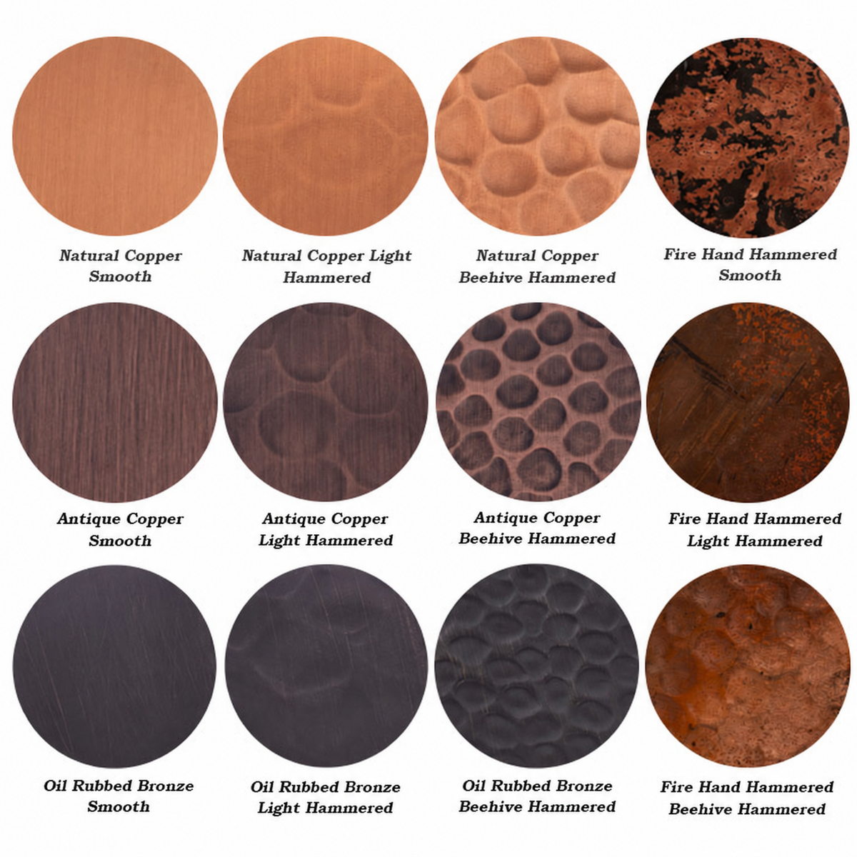 12Pcs Copper Patina & Texture Samples Set