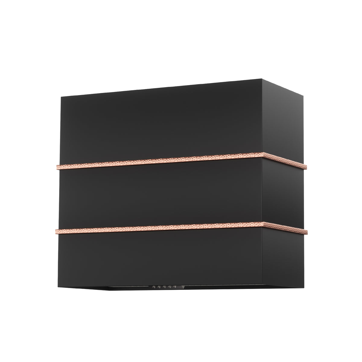 36" Center-Band Stainless Steel Range Hood with Copper Trim