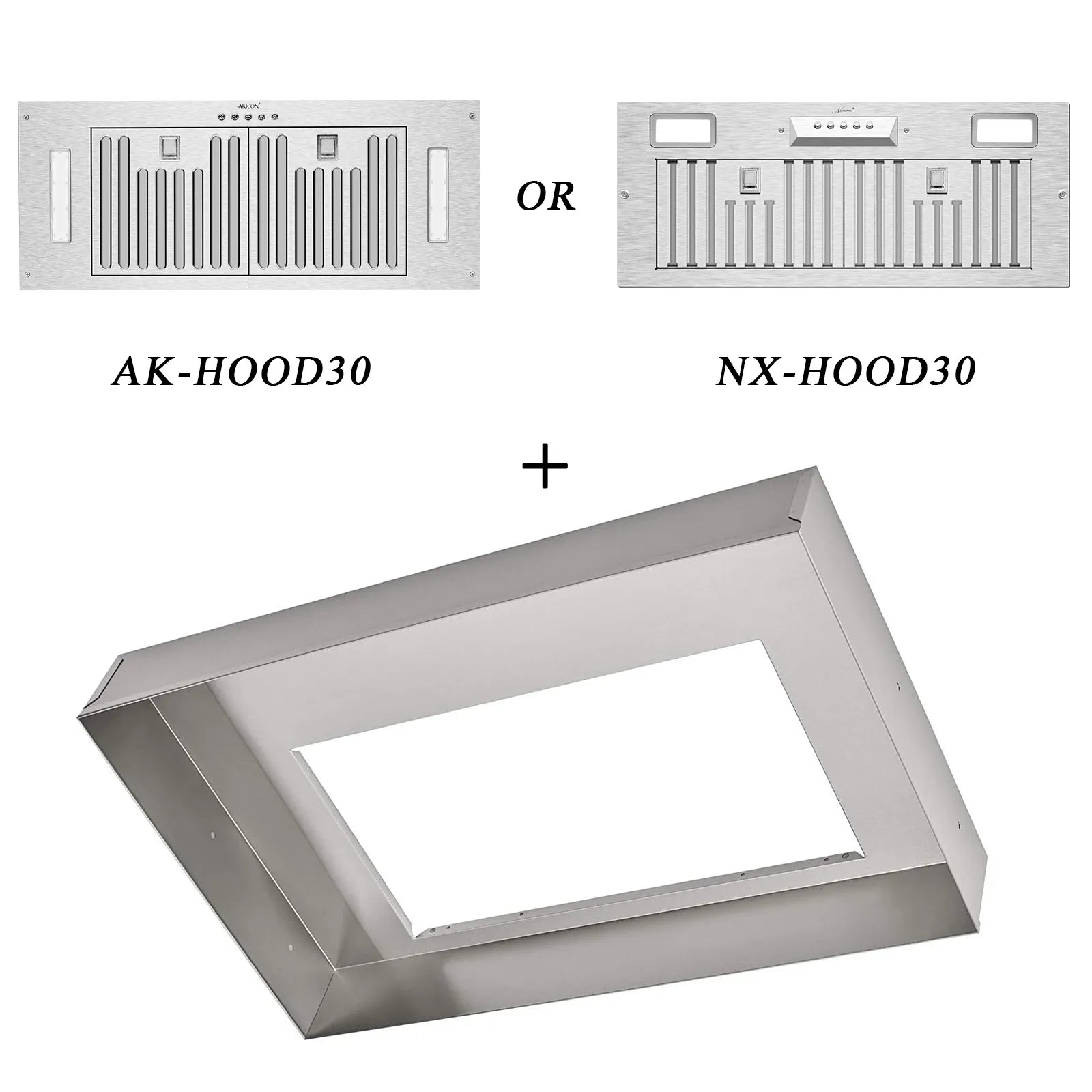 Custom Rustic Range Hood, Reclaimed Barn Wood Vent Hood with Insert Ventilator & Decorative Molding Trim, Farmhouse B Series