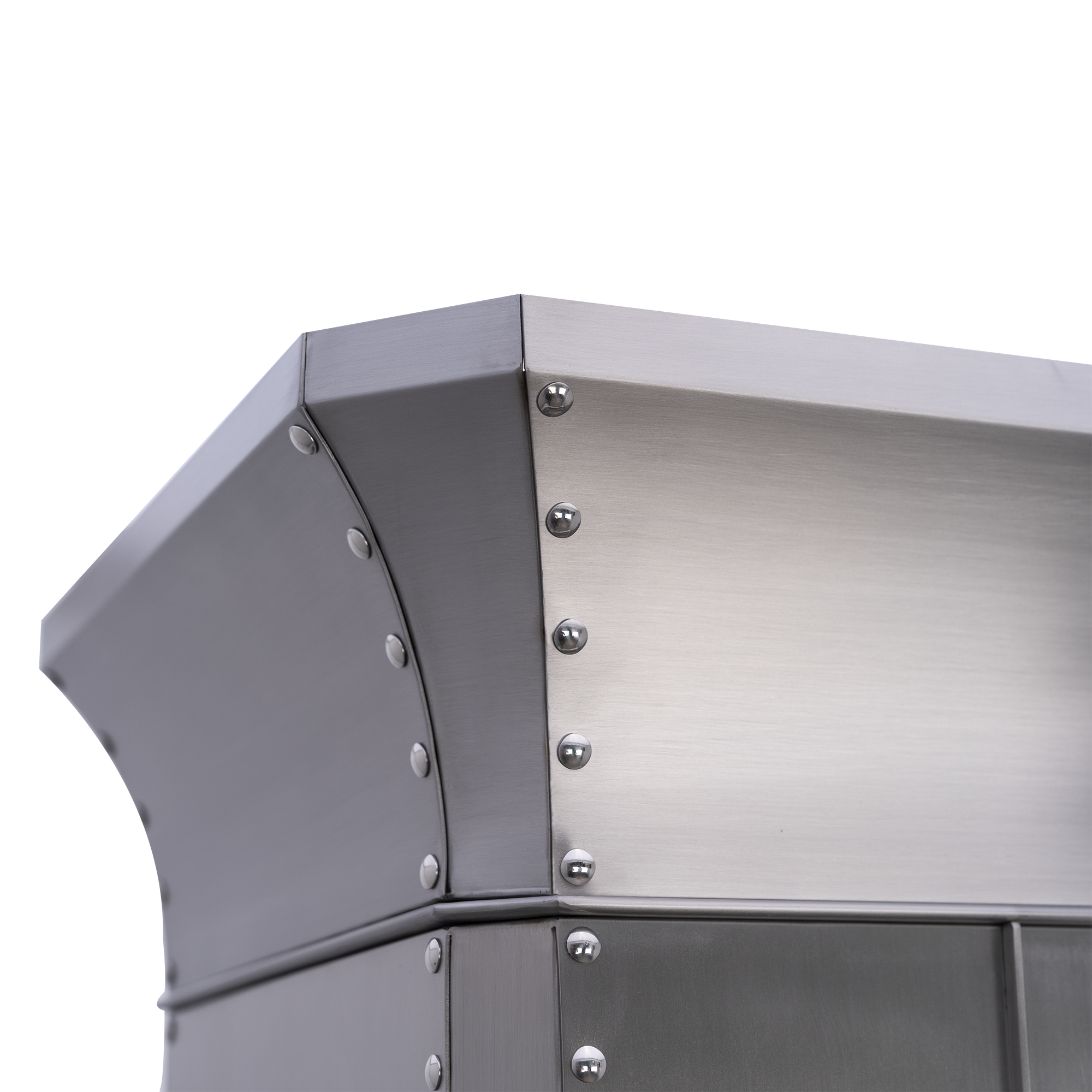 custom_brushed_stainless_hood_with_rivets_and insert hood 36inch