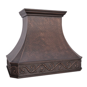 custom antique copper range hoods