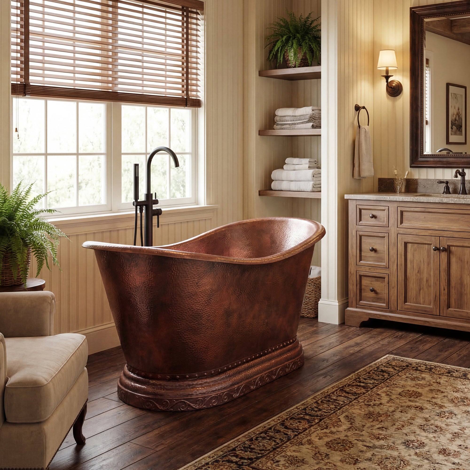 freestanding-copper-ceramic-luxury-bathtub